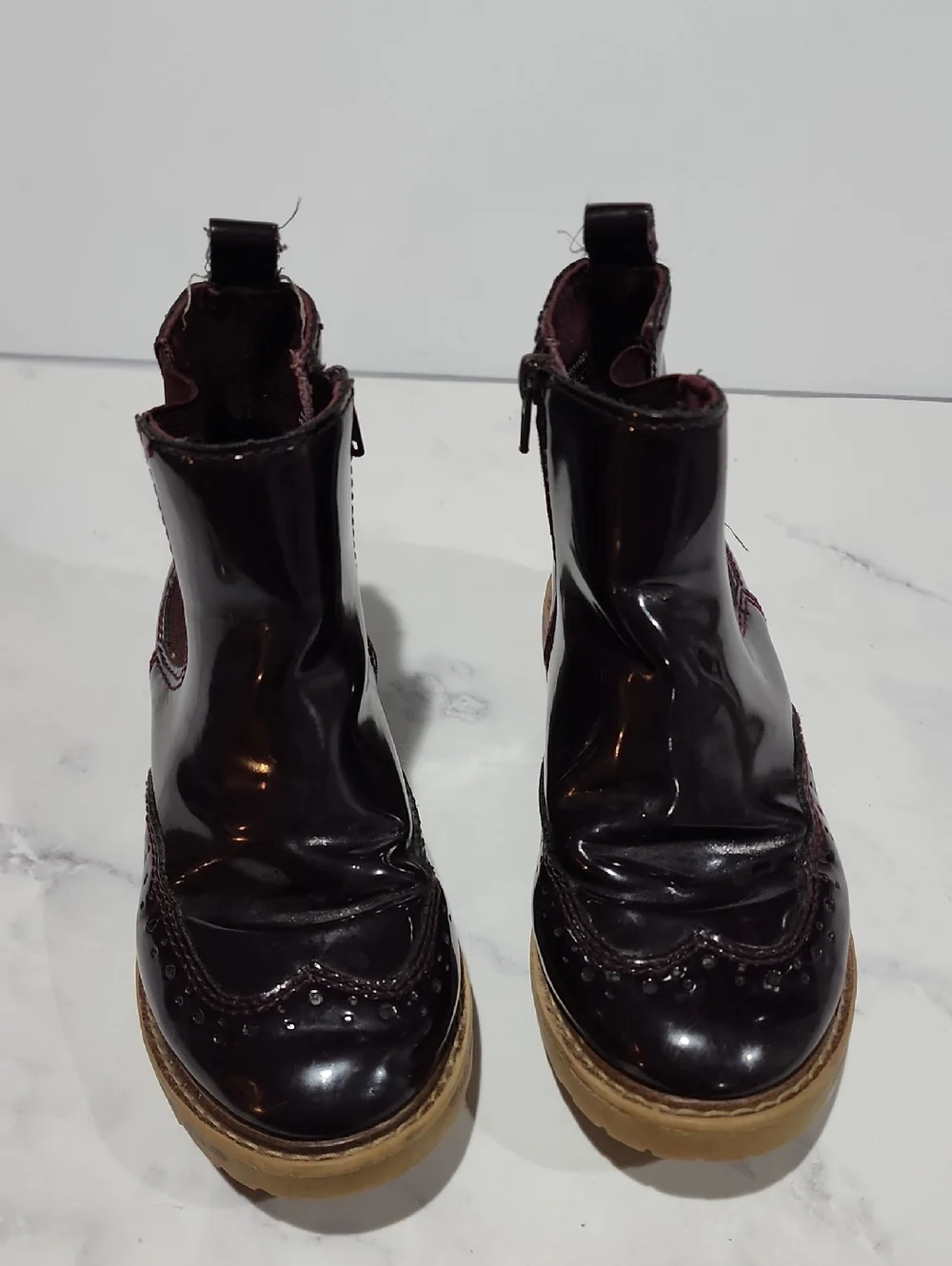 Zara Kids Dark Purple Burgundy Boots